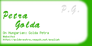 petra golda business card